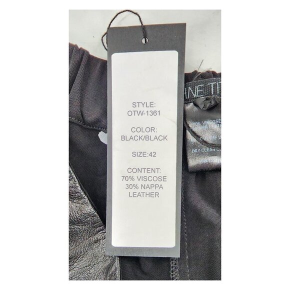 OHNE TITEL Viscose & Nappa Leather Pants NWT - Picture 12 of 12